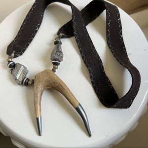 Twig $ Twine antler necklace.